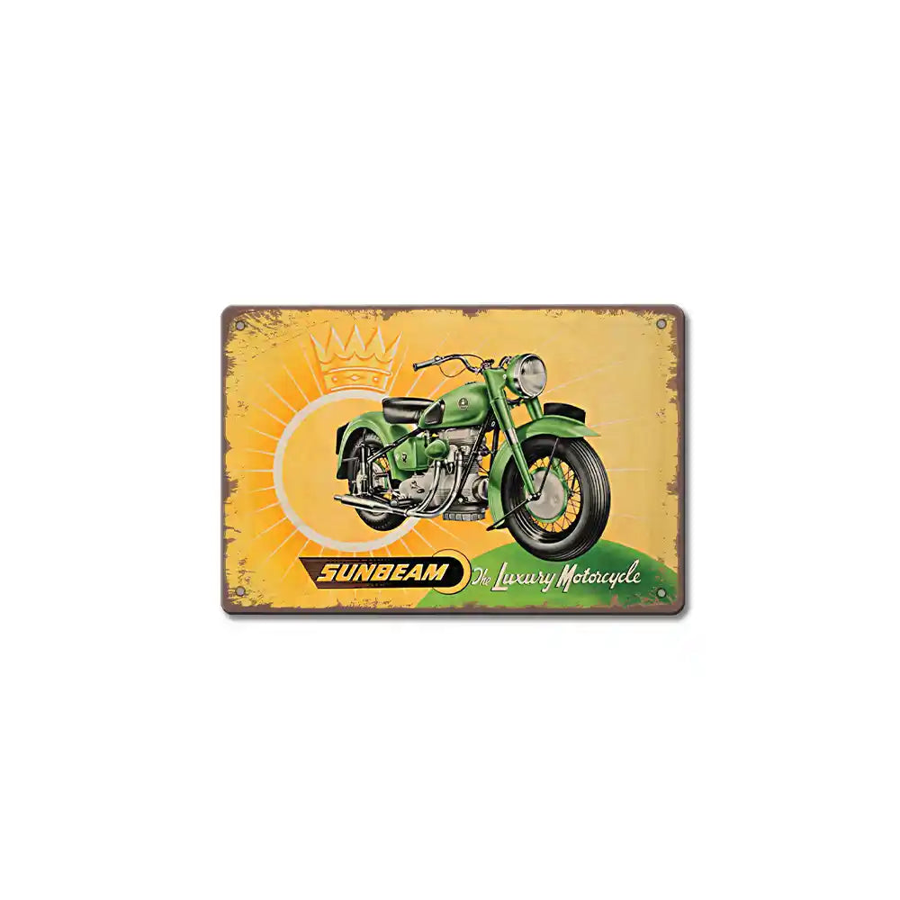 Tabela metalna retro mototsiklet Sunbeam Luxury motorcycle
