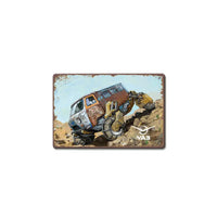 Uaz metal sing retro plate