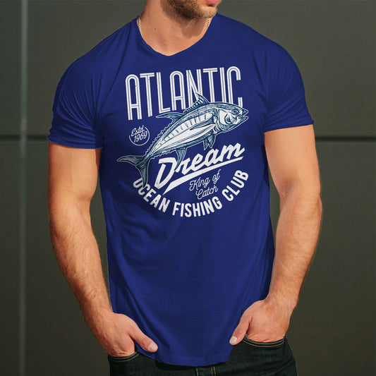 Atlantic Dream Fishing тениска с уникален дизайн за Него