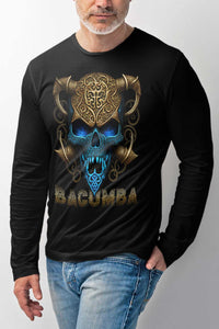 Keltski cherep s roga bacumba pamuchna teniska cherna