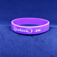 лилава, Гривни с релефен цветен надпис по поръчка, bracelets, wristband, grivni s logo, поръчка рекламна гривна