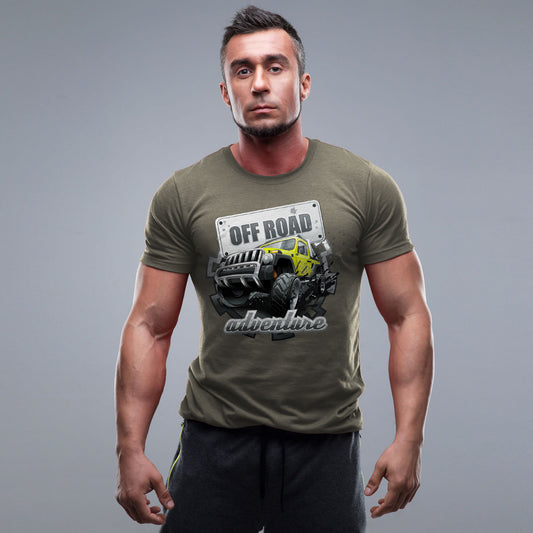 тениска OffRoad Off Road перфектно качество фланелка къс ръкав черна liratech.bg