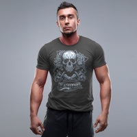 тениска tattoo перфектно качество фланелка къс ръкав сива liratech.bg