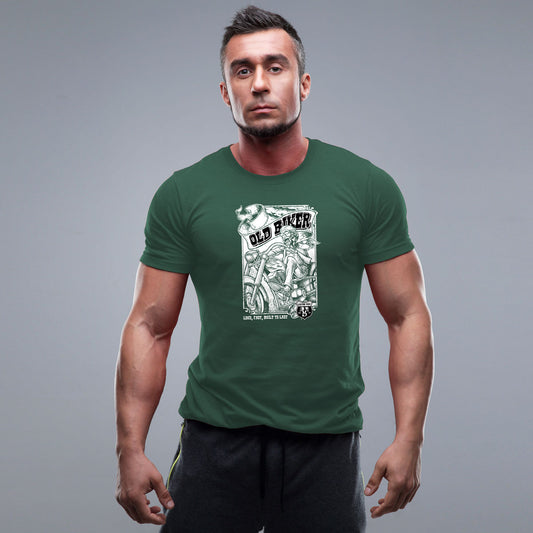 Old Biker тениска с уникален дизайн