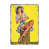 pin-up seksi retro tabelki ot stomanena lamarina vintidzh нещо се закачи на куката