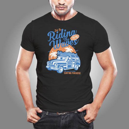 Riding the Waves тениска с уникален дизайн