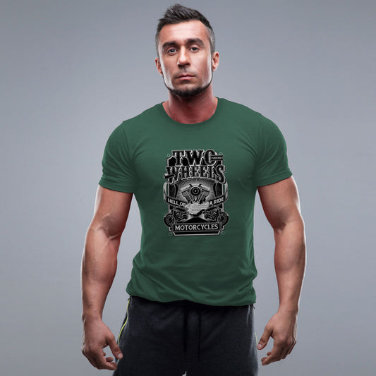 Two Wheels Eagle тениска с уникален дизайн