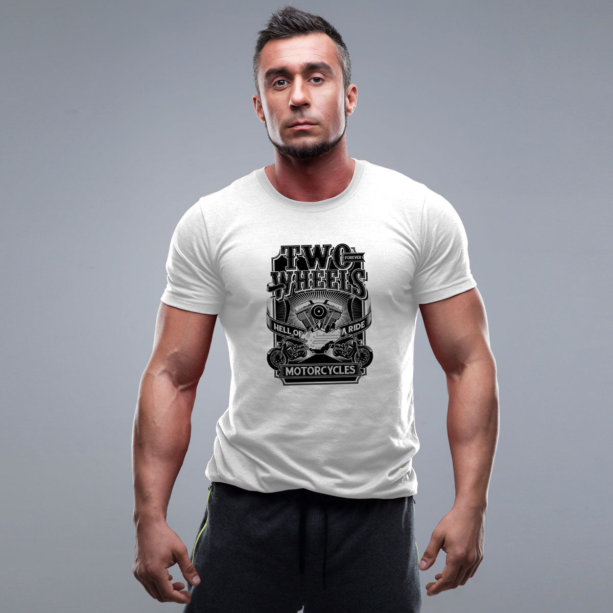 Two Wheels Eagle тениска с уникален дизайн