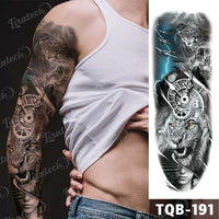 "Lions time" (The time of the lion) временна татуировка - ръкав - Liratech.bg
