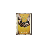 Ace of pentacle tarot метална табела