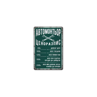 Автосервиз - цени - табела метална