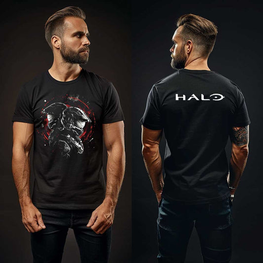 Halo Master Chief тениска черна