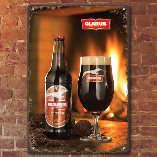 Бира Glarus Porter метална табелка