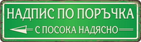 Персонализирана метална табела с надпис по поръчка – 40x12 см, избор на цвят и текст