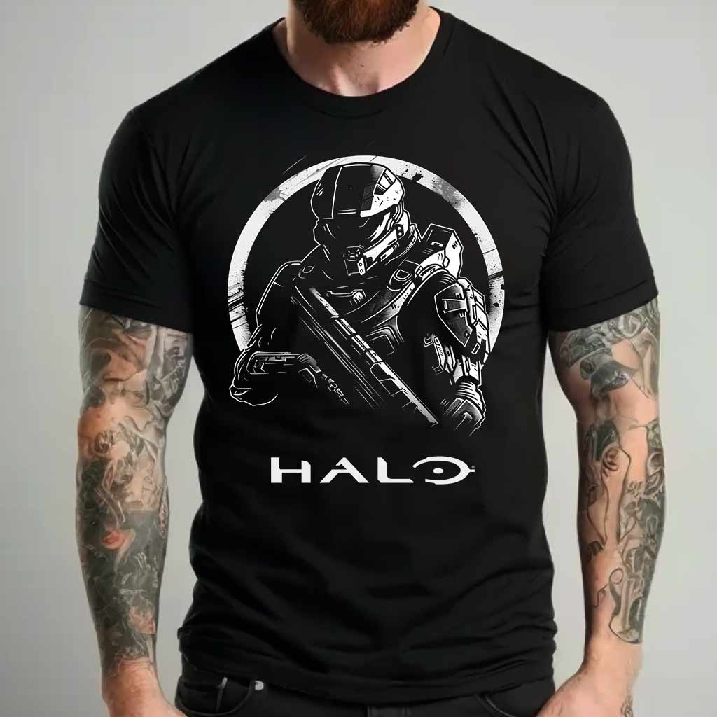 Halo Master Chief тениска черна