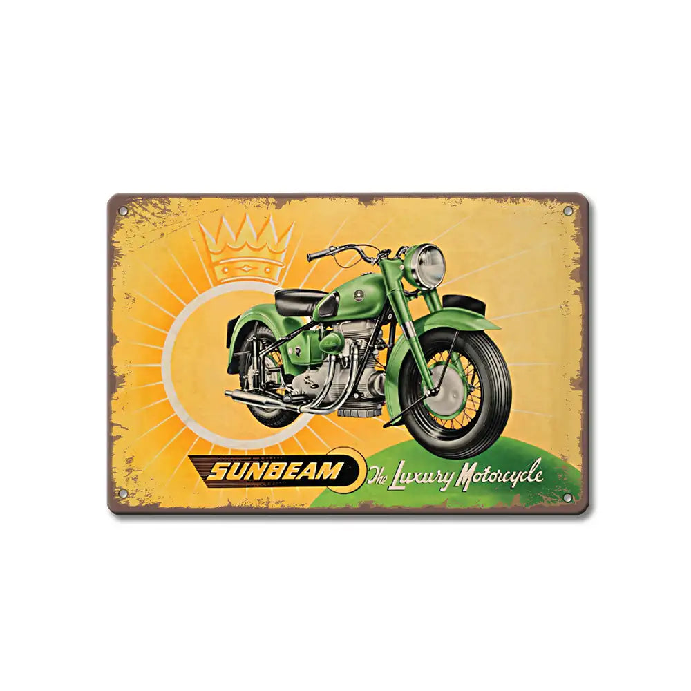 Табела метална ретро мотоциклет Sunbeam Luxury motorcycle