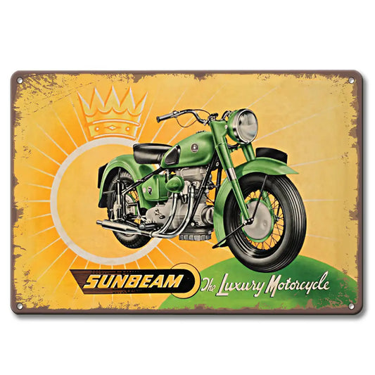 Nostalgic art metal sign Sunbeam Luxury motorcycle