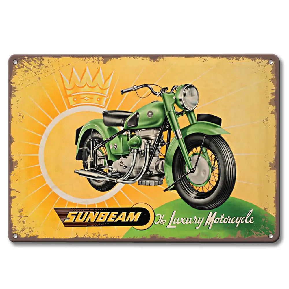 Nostalgic art metal sign Sunbeam Luxury motorcycle