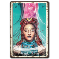 The High Priestess taro метална табела