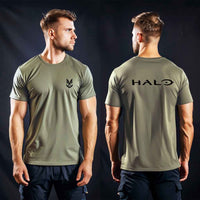 Halo UNSC тениска маслинено зелена