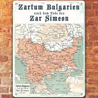 Германска карта на Царство България при Цар Симеон Велики - голяма табела