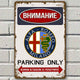 lfa Romeo parking - винтидж метална декоративна табелка Info