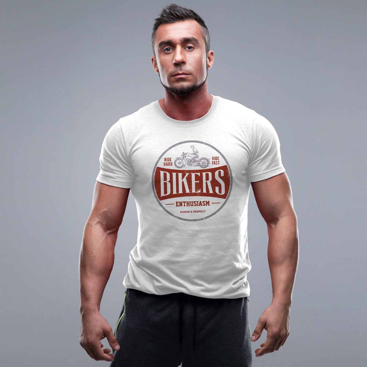 Biker Enthusiasm mordjijska teniska тениска с уникален дизайн 