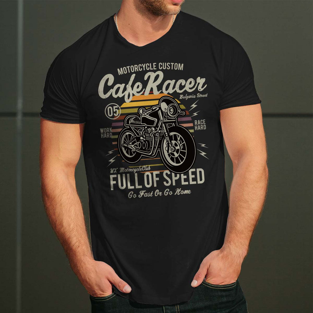 Cafe Racer тениска с уникален дизайн за Него