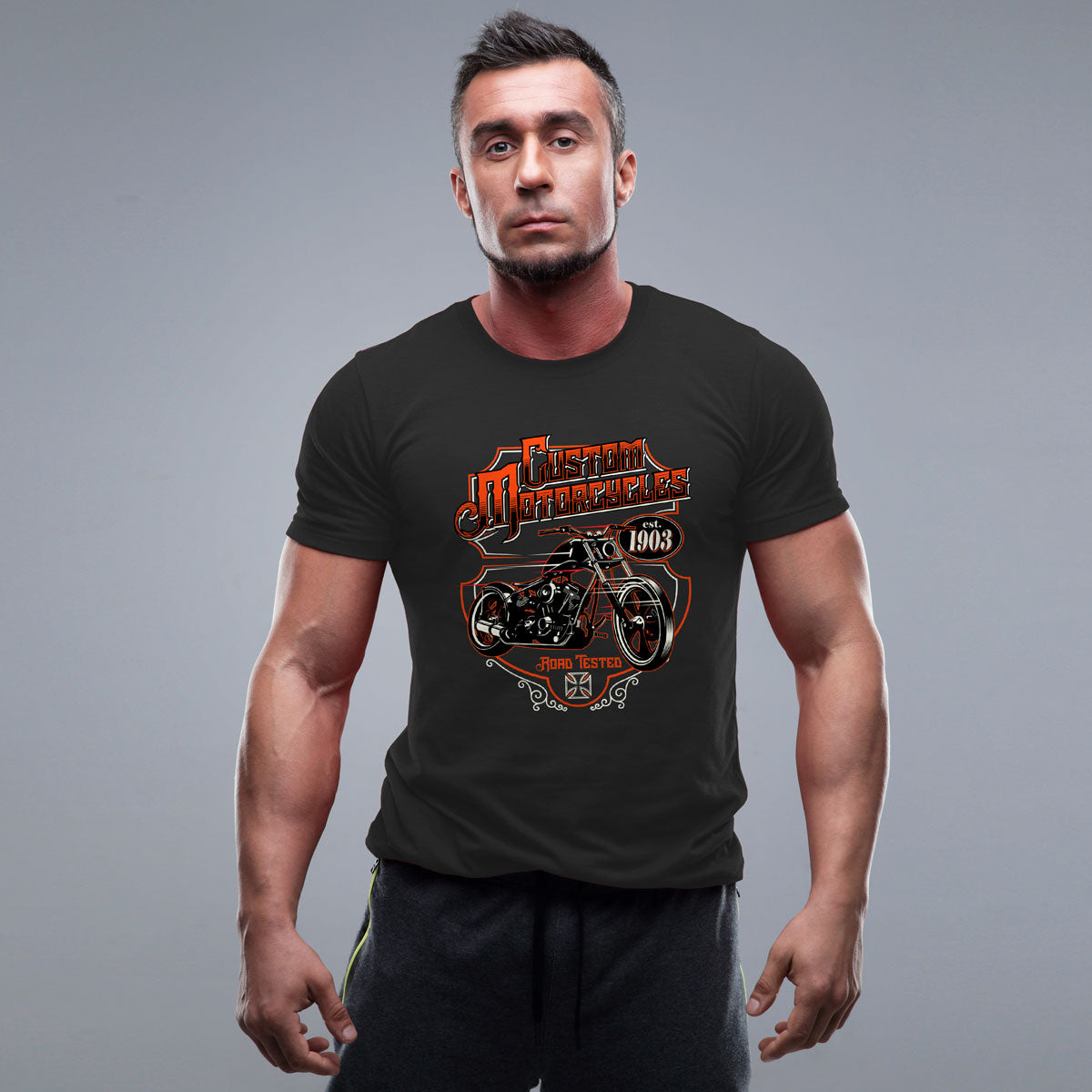 Custom Motorcycles тениска с уникален дизайн