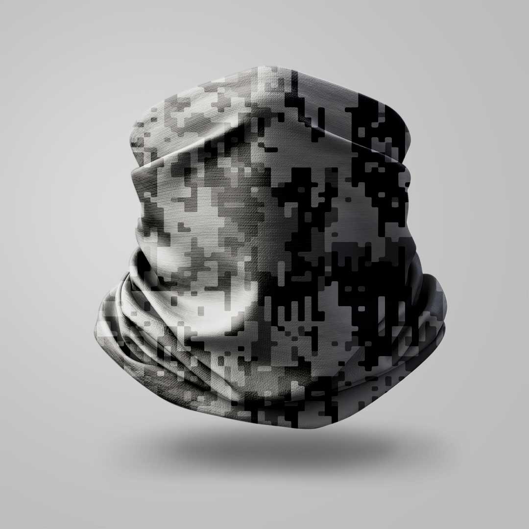 Camouflage digital bandana buff liratech.bg Камуфлаж дигитален бандана бъф сив