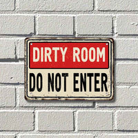 Dirty-Room-do-not-enter - винтидж метална декоративна табелка