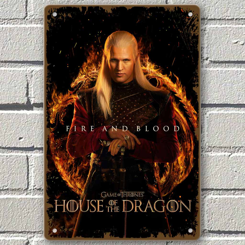 Domat na drakona House of the Dragon - metalna tabelka daemon targarien
