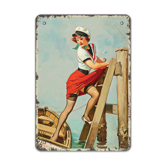pin-up секси ретро табелки от стоманена ламарина винтидж
