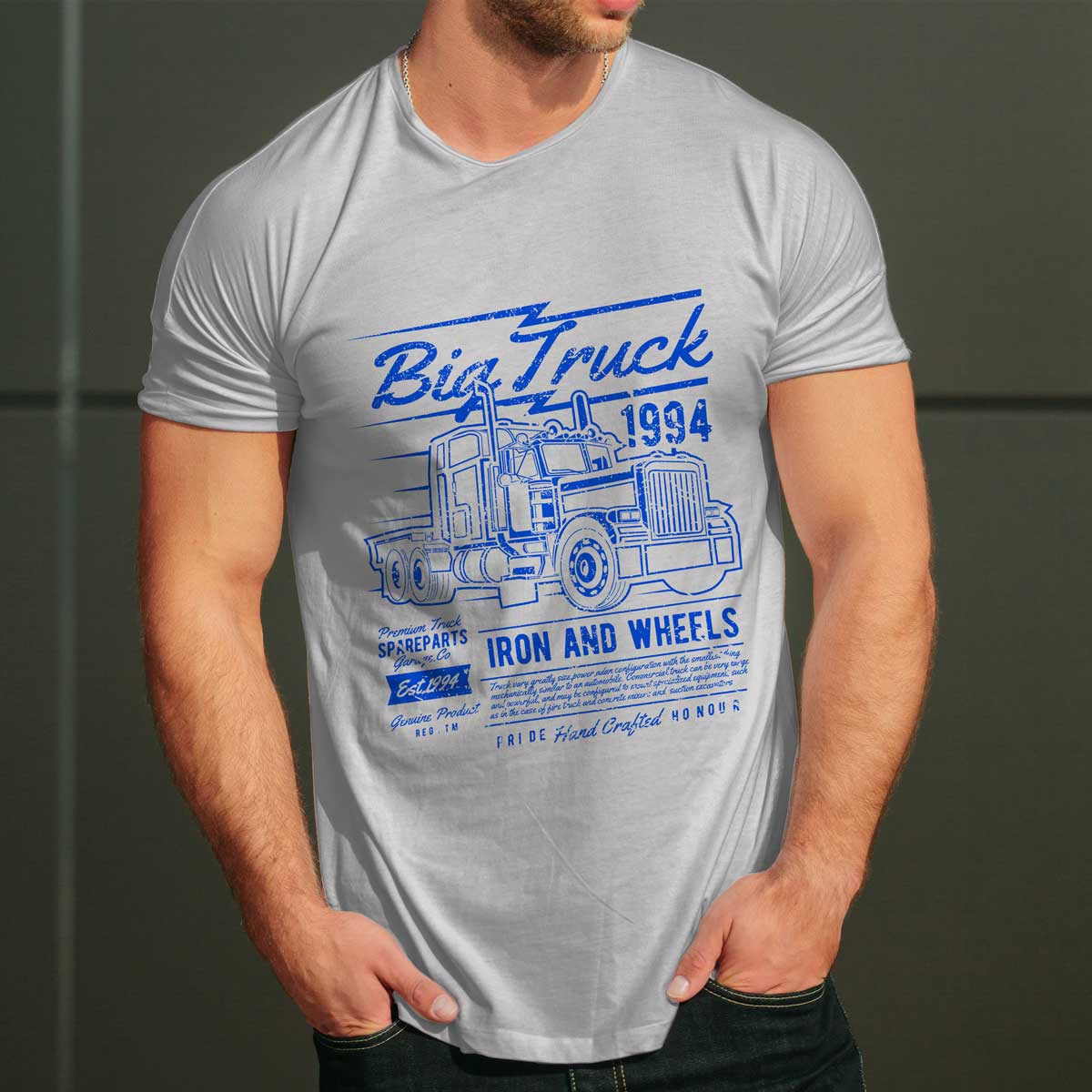 Big Truck тениска с уникален дизайн за Него.