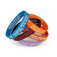 Гривни медицинска информация релефни цветни надписи, bracelets, medicine, grivni, по поръчка