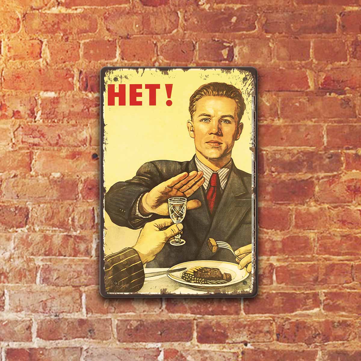 Net! na alkohola - metalna tabelka hepisots