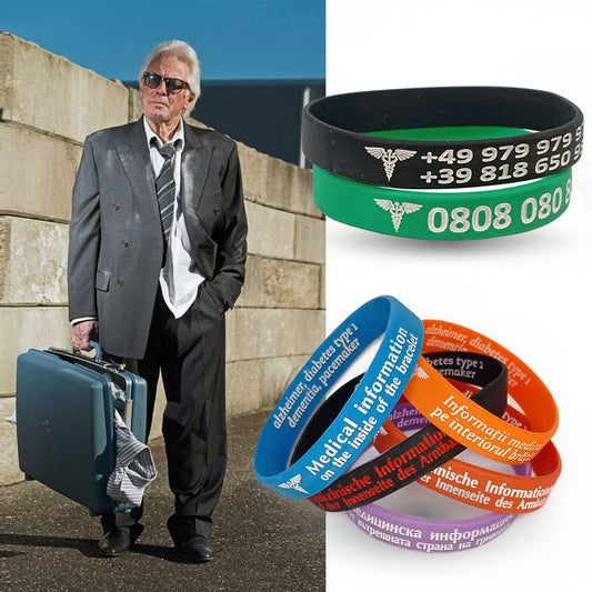Гривни медицинска информация релефни цветни надписи, bracelets, medicine, grivni