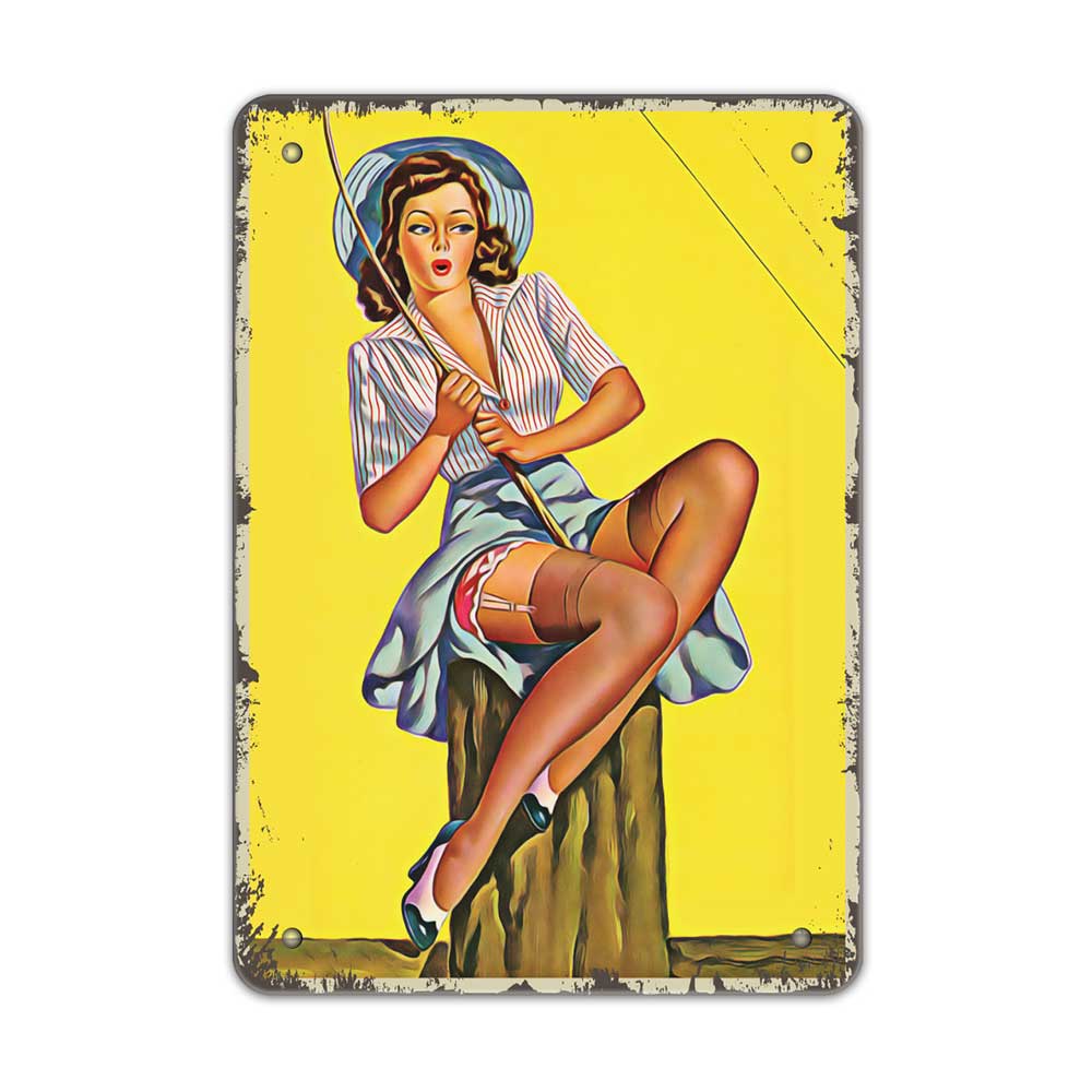 pin-up seksi retro tabelki ot stomanena lamarina vintidzh нещо се закачи на куката