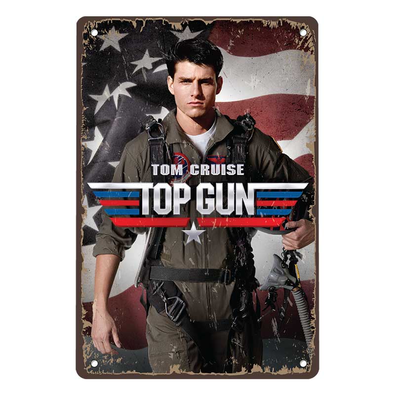 tom cruise top gun metal sign