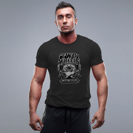 Two Wheels Eagle тениска с уникален дизайн