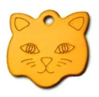 Котенце, медальон за домашни любимци с халка