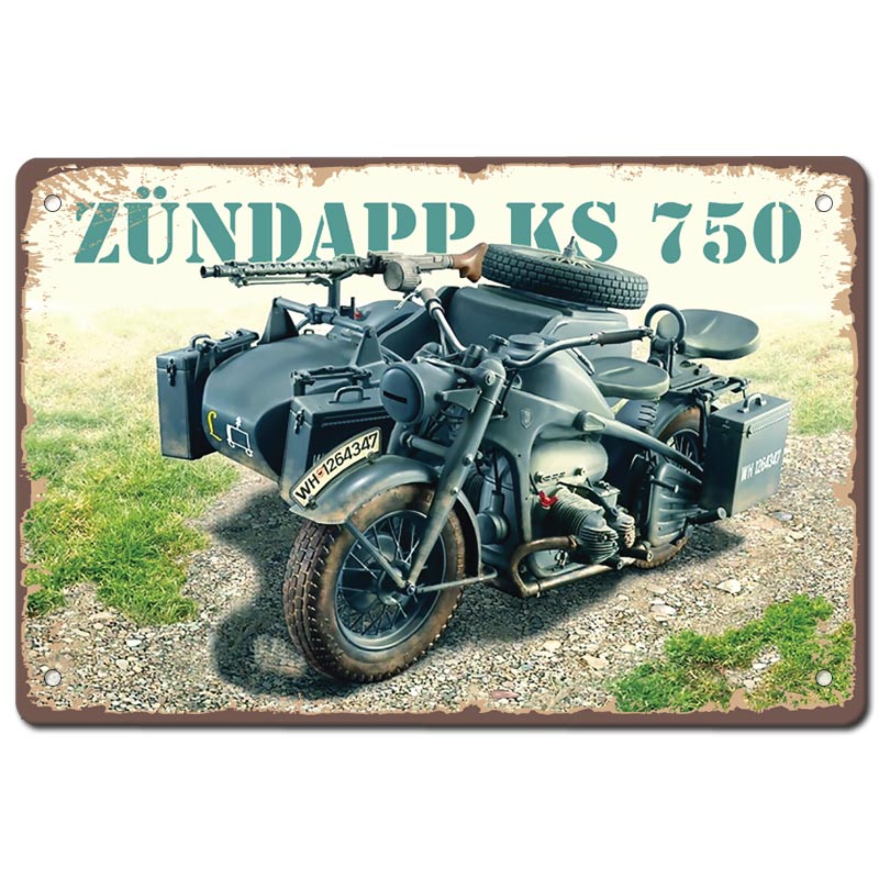 Zundap 750 стар мотор немски военен от втората световна война метална табелка